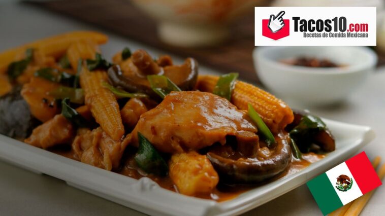 Pollo con salsa de ostras