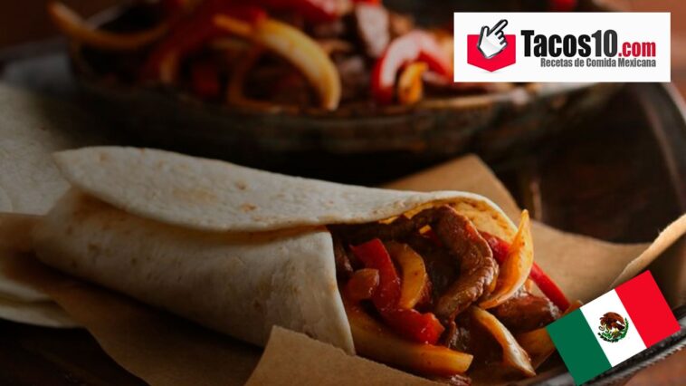 Tacos de fajitas de res