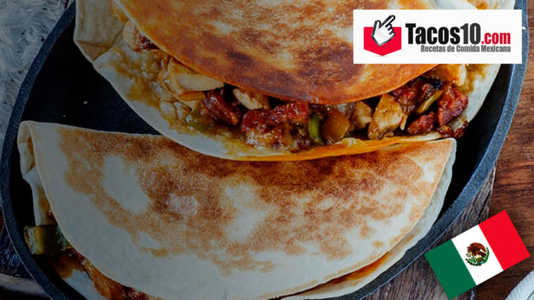 Quesadillas de pollo con chorizo