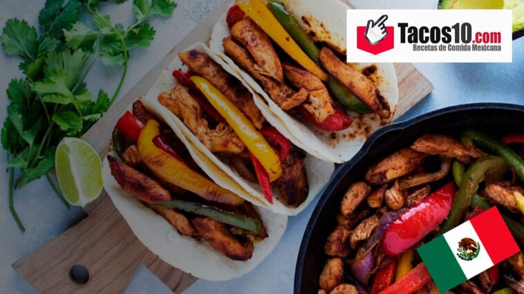Fajitas de pechuga de pollo